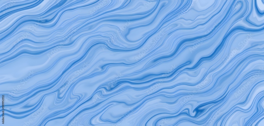Fototapeta premium Mesmerizing Swirling Blue and White Abstract Pattern with Liquid-Like Movement Created with Generative AI