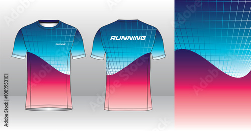 modern look running and sport jersey design mockup, editable vector illustration for custom sublimation