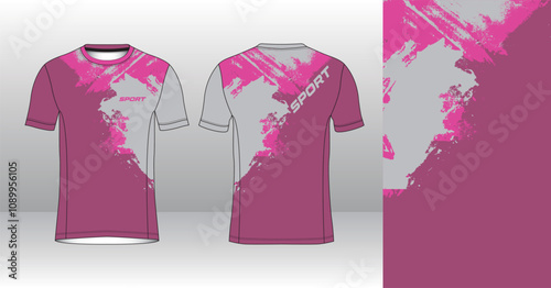 modern look running and sport jersey design mockup, editable vector illustration for custom sublimation