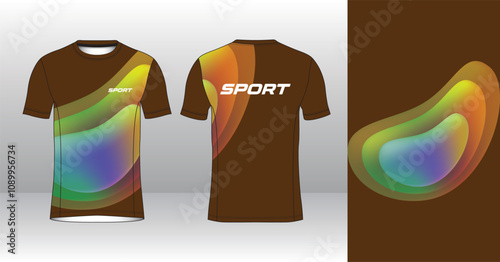 modern look running and sport jersey design mockup, editable vector illustration for custom sublimation