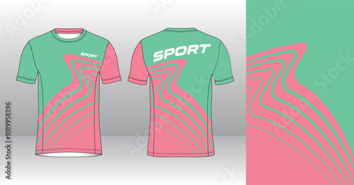 modern look running and sport jersey design mockup, editable vector illustration for custom sublimation