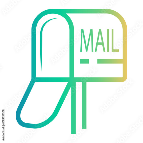 postbox Line Gradient Icon