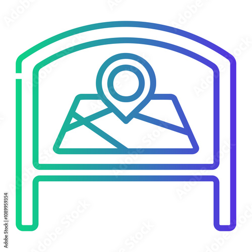 street Line Gradient Icon