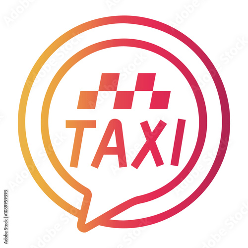 taxi Line Gradient Icon