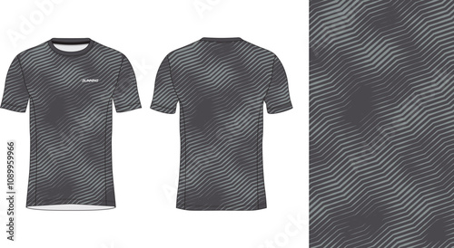 modern look running and sport jersey design mockup, editable vector illustration for custom sublimation