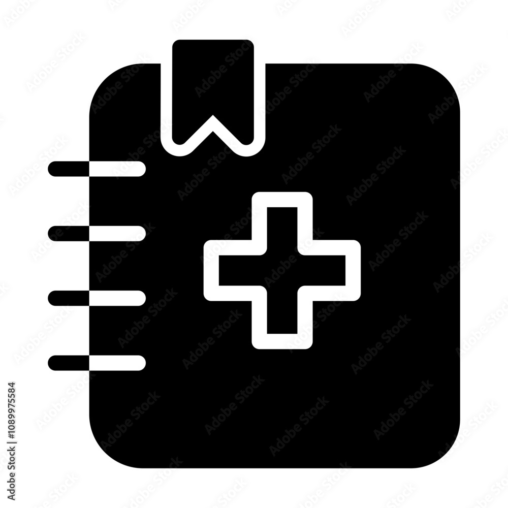 Obraz premium nurse handbook Solid icon