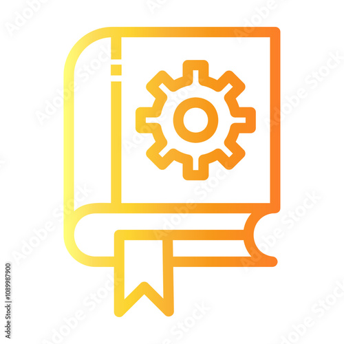 engineering handbook Line Gradient Icon