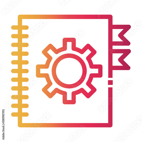 engineering handbook Line Gradient Icon