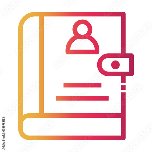 employee handbook Line Gradient Icon