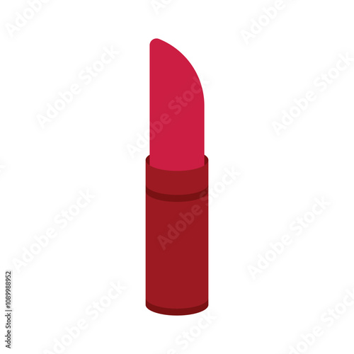 Illustration lipstick red unique design with blank background