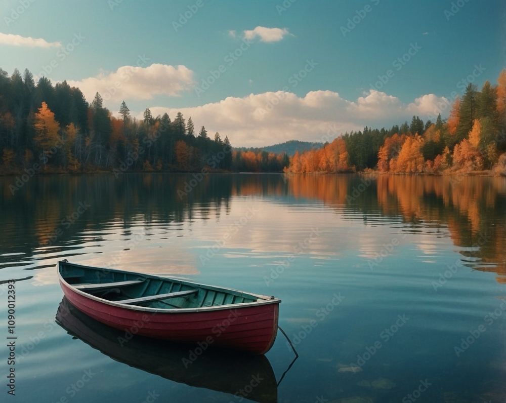 Obraz premium Boat on the lake