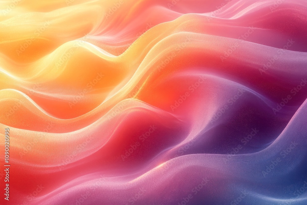 Fototapeta premium Abstract Colorful Waves Digital Art Design