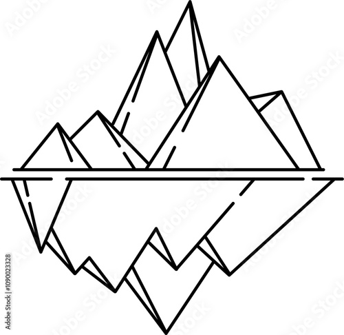 Iceberg outline vector