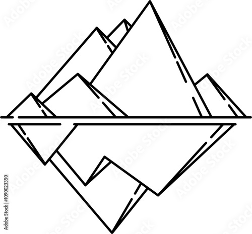 Iceberg outline vector