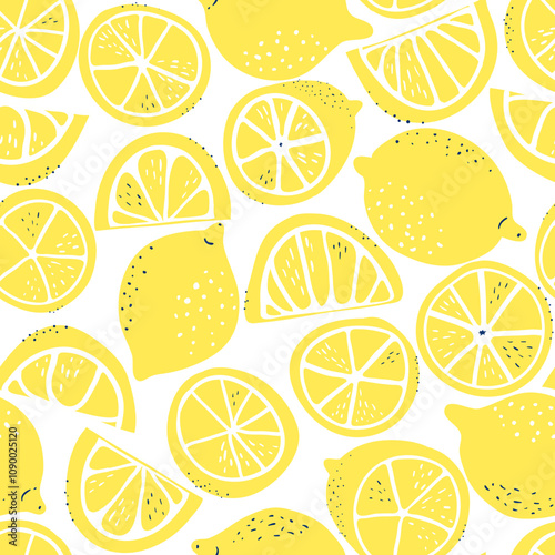 Zesty Lemon Seamless Pattern
