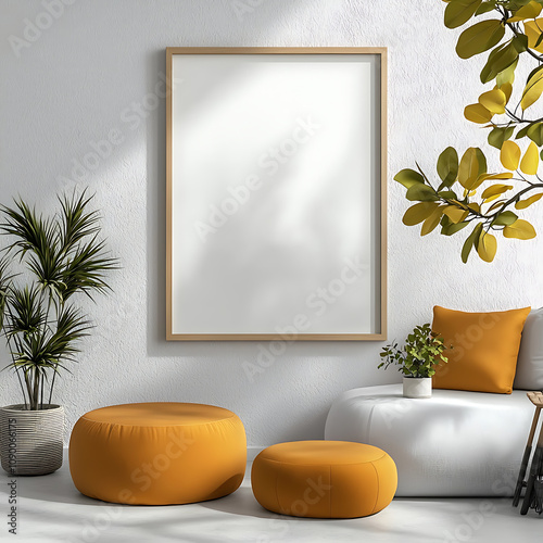Modern minimalist living room decor cozy apartment interior design bright environment relaxed view home aesthetics