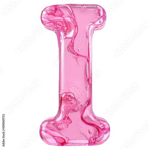 pink letter I