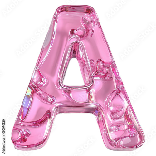 letter a pink