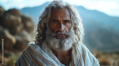 Patriarch or Prophet of Israel, Biblical character from the old testament, such as Isaiah, Samuel, Elijah, Abraham Jeremiah, Habakkuk, Hosea, Amos Obadiah, Profeta de Israel, abraão, isaias, samuel photo