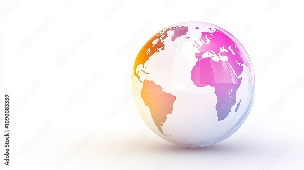 Fototapeta premium Global connectivity concept modern digital world graphic visualization clean environment abstract viewpoint technology impact