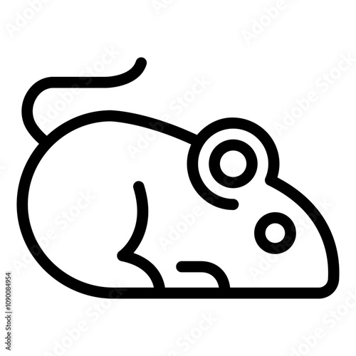 Rodent outline icon suitable for pest control or prevention