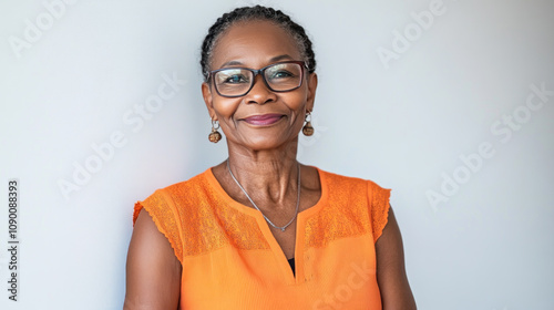 African senior business woman standing at office after budget meeting