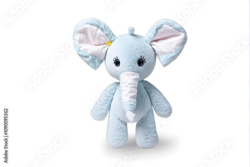 A simple and cute elephant doll icon with a white background