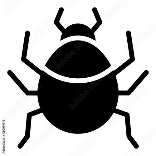 Bug glyph icon representing insect or pest nuisance