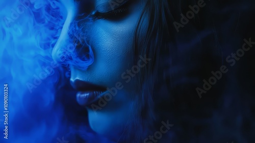 Blues concept woman art portrait