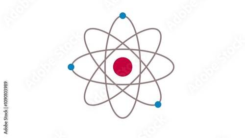 animated dynamic scince molecul on white background