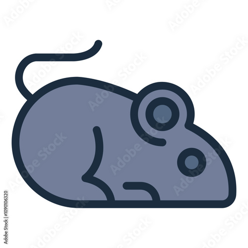 Rodent filled line icon suitable for pest control or prevention