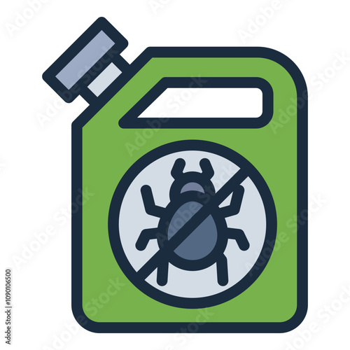 Pesticide bottle filled line icon suitable for pest control