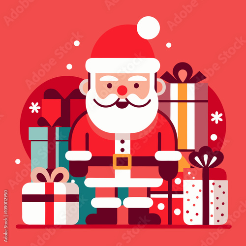 Shanta clause Christmas vector illustration  