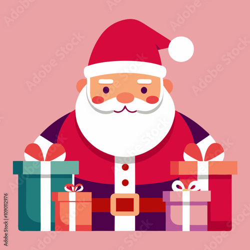 Shanta clause Christmas vector illustration  