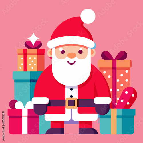 Shanta clause Christmas vector illustration  