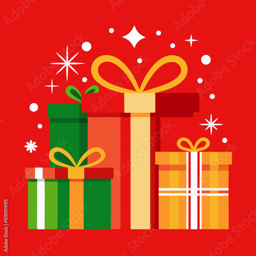 gift boxes vector illustration