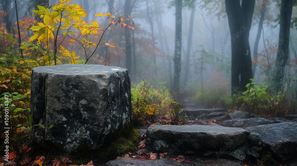 Obraz premium Stone Steps In Fog.