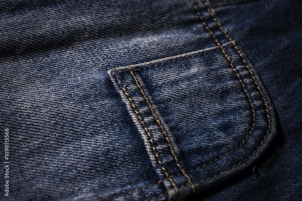 Fototapeta premium Jean background blue denim pattern. Jeans texture for backdrop pattern. Jeans texture pattern. Fabric pattern background.