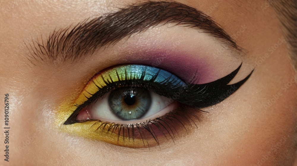Fototapeta premium Colorful Eye Makeup