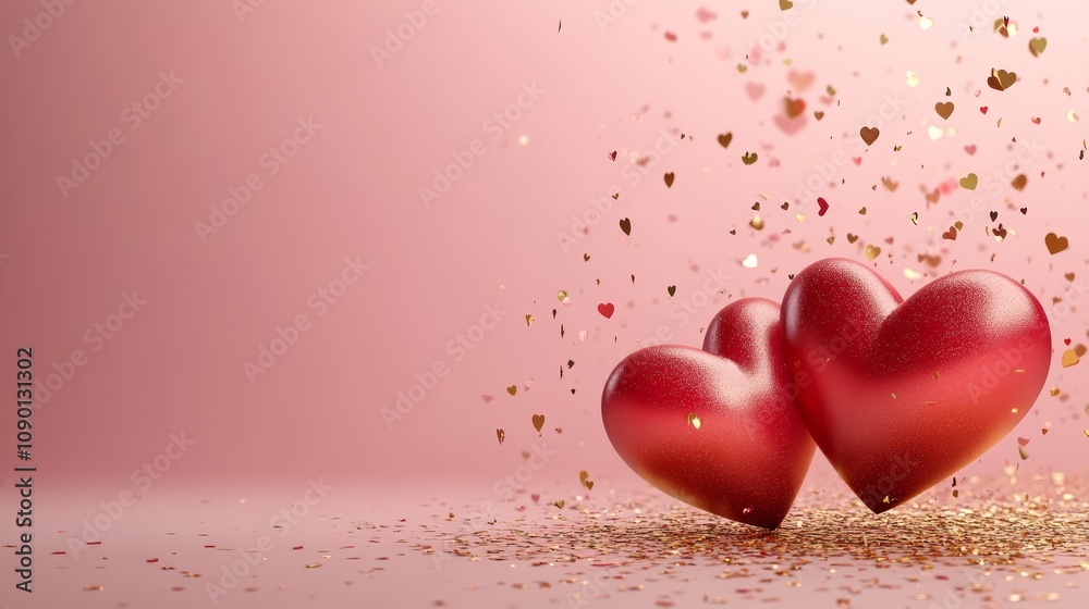 Two intertwined hearts beautifully displayed on a table, symbolizing love and connection, perfect for celebrating Valentine's Day and expressing affection. Two intertwined hearts beautifully displayed on a table, symbolizing love and connection, perfect for celebrating Valentine's Day and expressing affection.