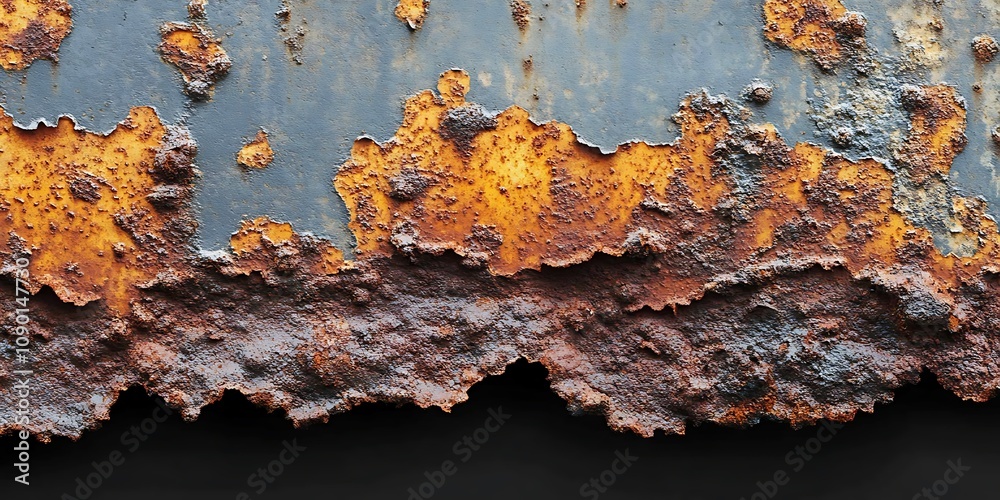 Fototapeta premium Close-up of heavily rusted metal surface.