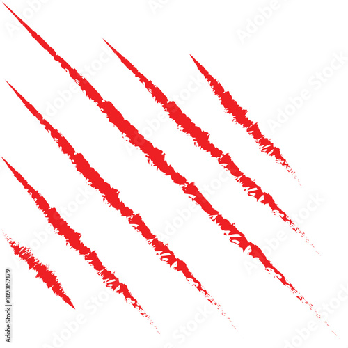 Blood wounds on white background