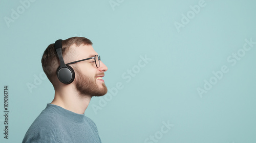 Joyful Beats: Man enjoying ...