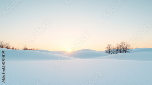Winter Sunset Serenity: Hok...