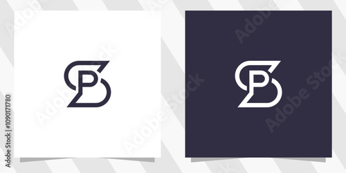 letter ps sp logo design vector