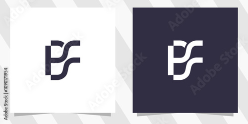 letter ps sp logo design vector