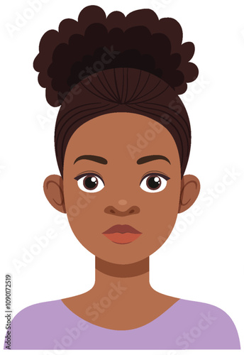 Vector Illustration of Woman Avatar