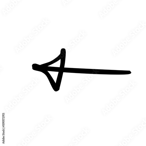 hand drawn cute simple left arrow icon