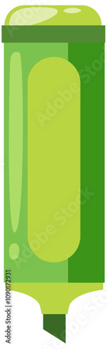 Green Highlighter Vector Illustration