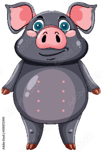 Cute Cartoon Pig Illustration